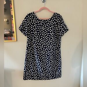 2018 JCREW dress. Size 10 like new. Navy with white polka dots